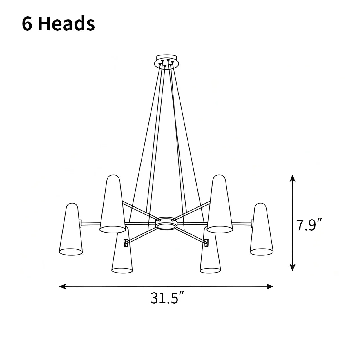 flairel Montfaucon Chandelier for Living Room