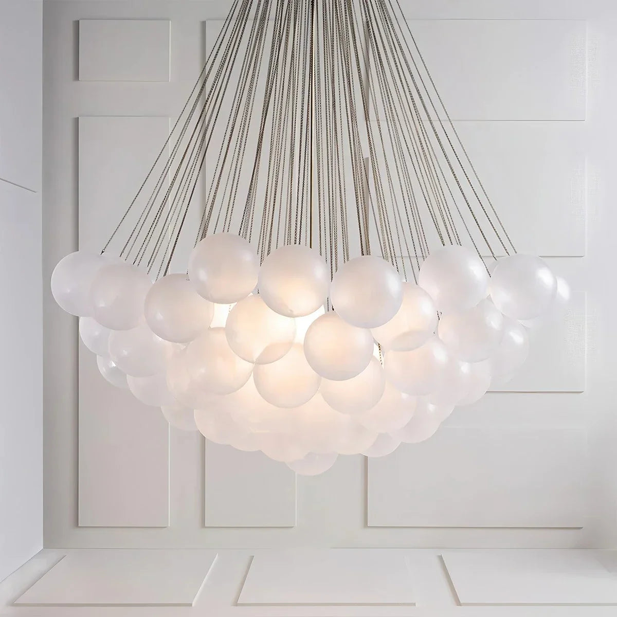 flairel Modern Bubble Glass Chandelier for Living Room