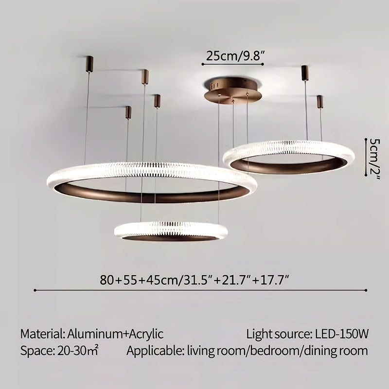 flairel Nordic Circular Chandelier for Living Room