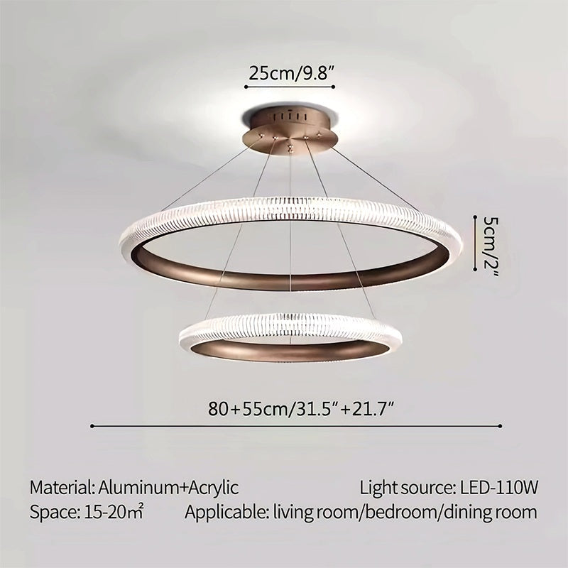 flairel Nordic Circular Chandelier for Living Room