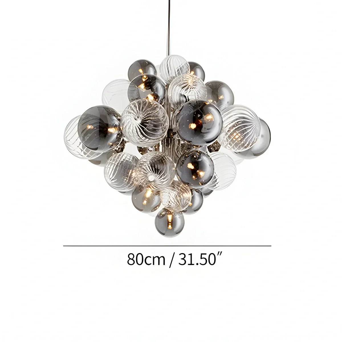 flairel Nordic Glass Bubble Chandelier