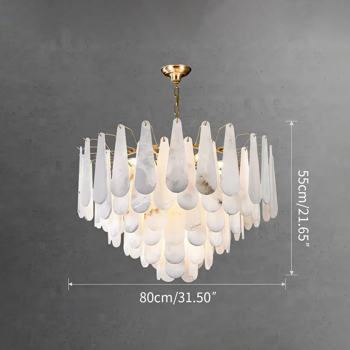 flairel Modern Luxury Multi-layer Spanish Alabaster Chandelier