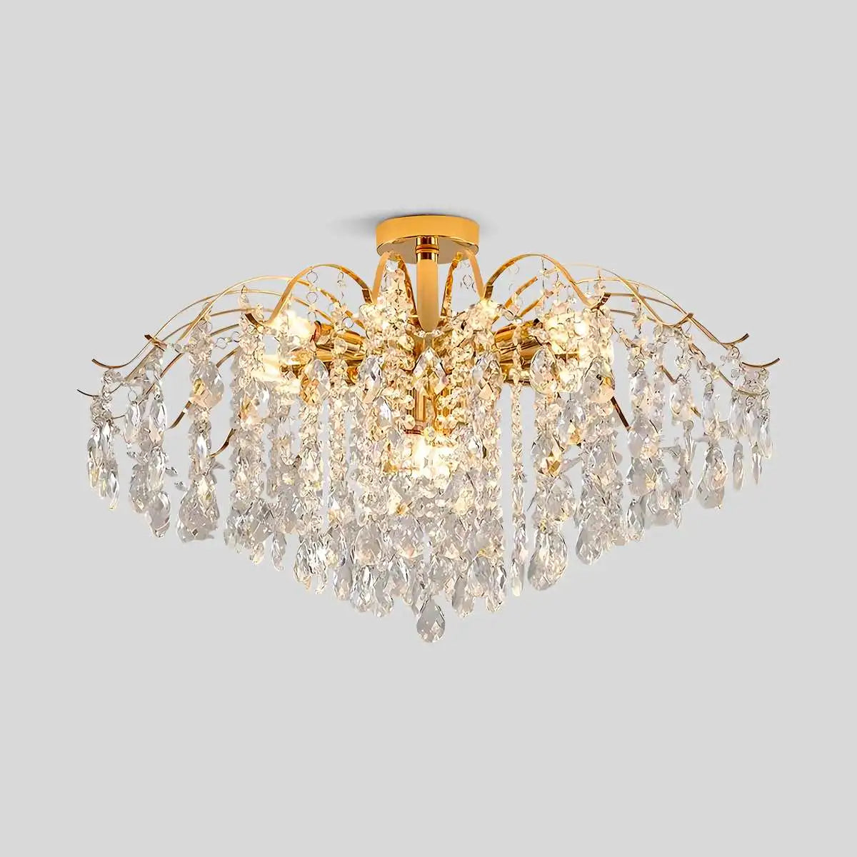 flairel French Vintage Crystal Ceiling Chandelier
