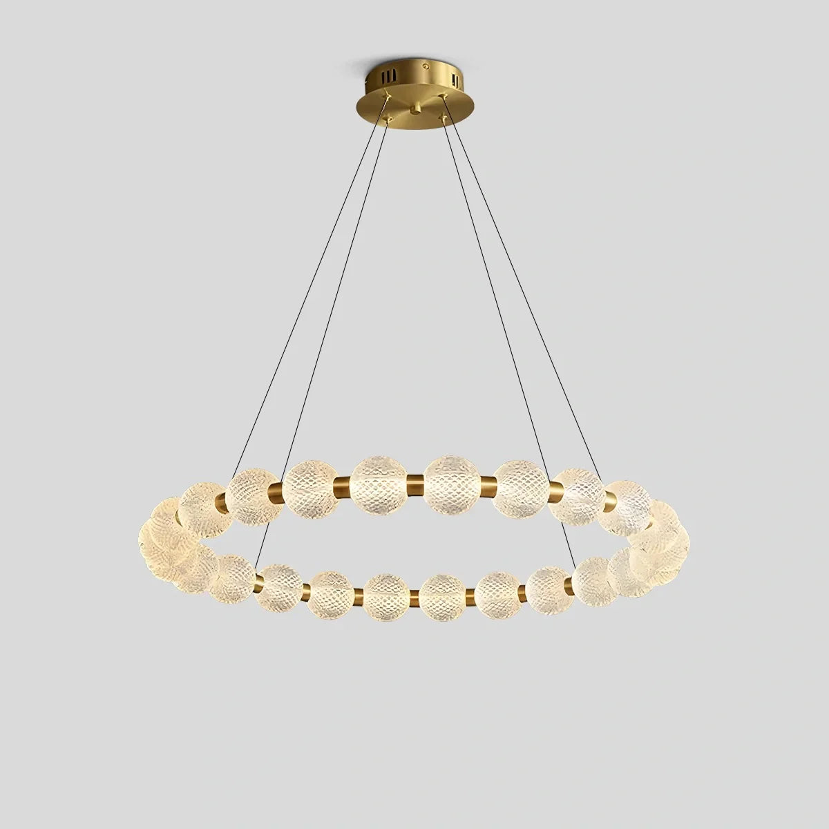 flairel Modern Ring Pearl Chandelier for Living Room