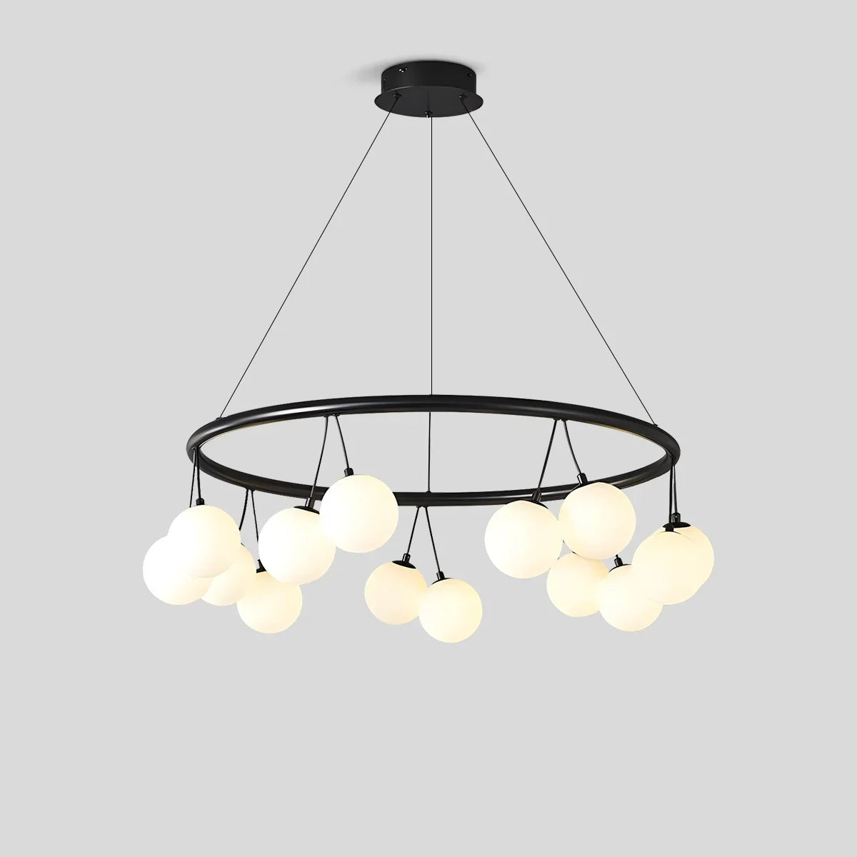 flairel Valentina Nordic LED Glass Ball Chandelier