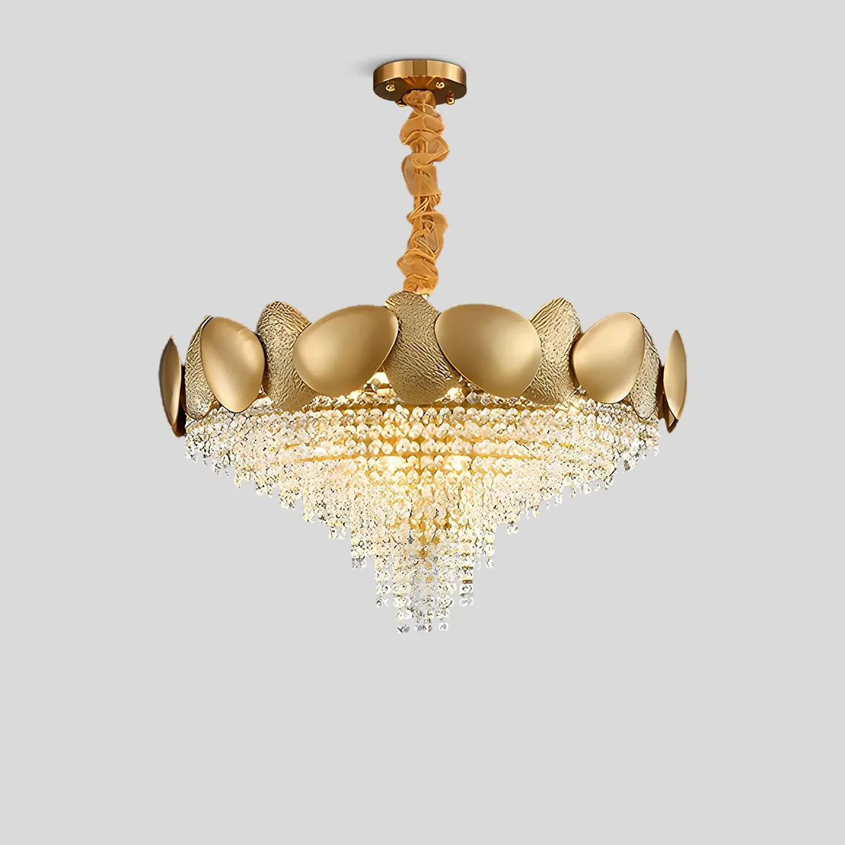 flairel Luxurious Crystal Golden Chandelier