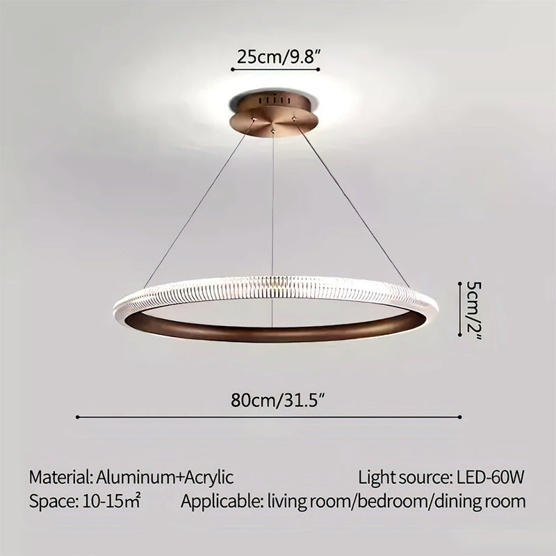 flairel Nordic Circular Chandelier for Living Room