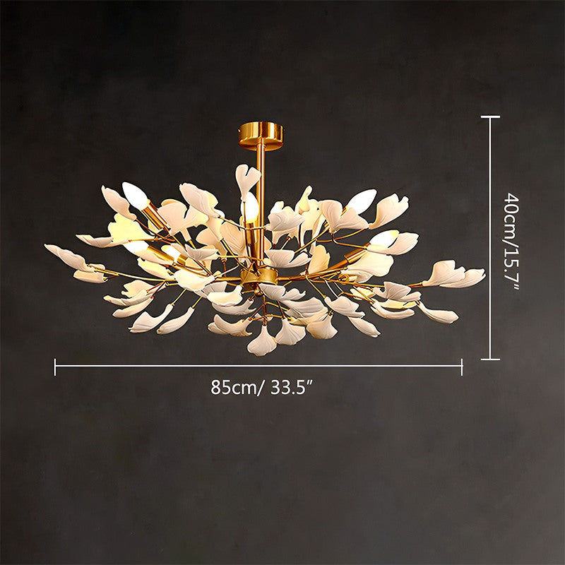 flairel Ginkgo Chandelier-A for Bedroom Living Room