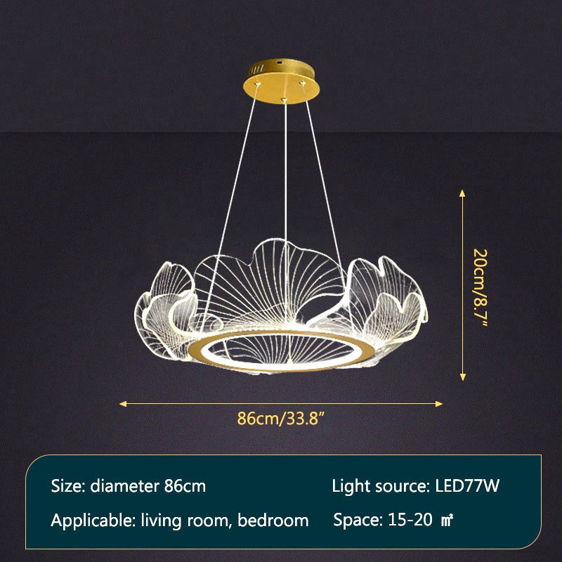 flairel Ginkgo Leaf Chandelier for Living Room