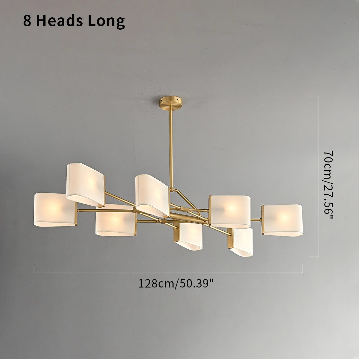 flairel American Retro Brass Fabric Chandelier