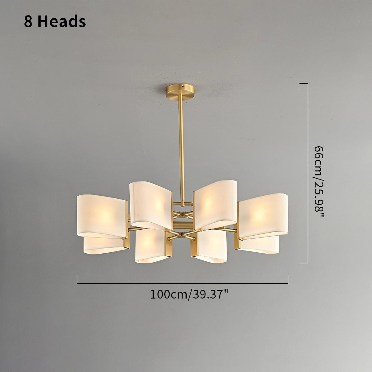 flairel American Retro Brass Fabric Chandelier