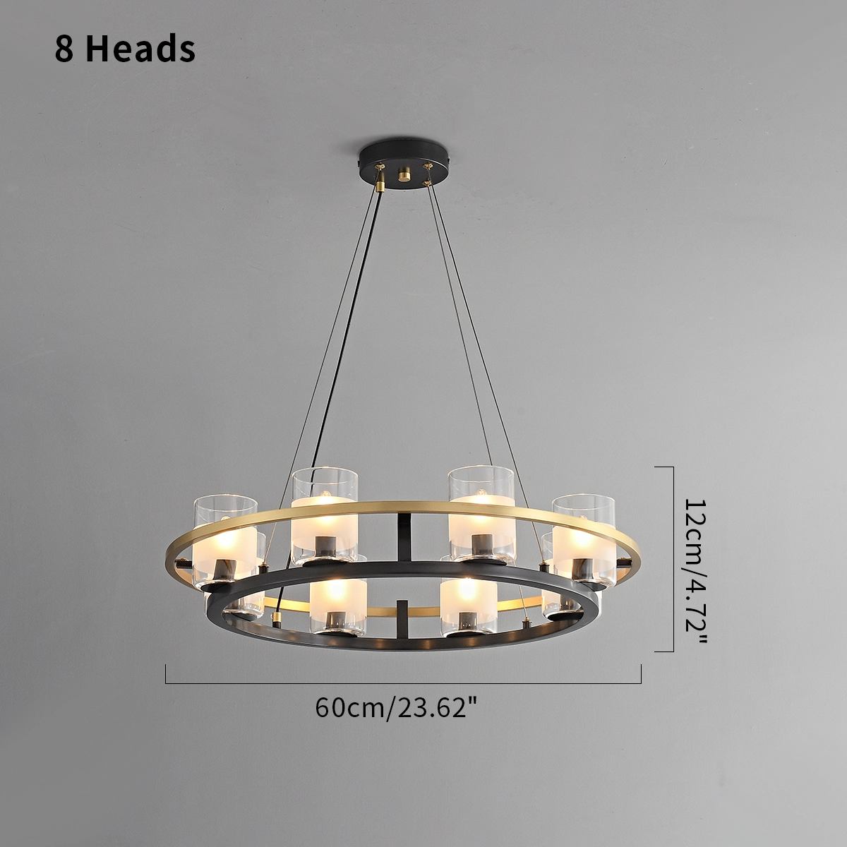 flairel Nordic Art Simulation Candle Glass Chandelier