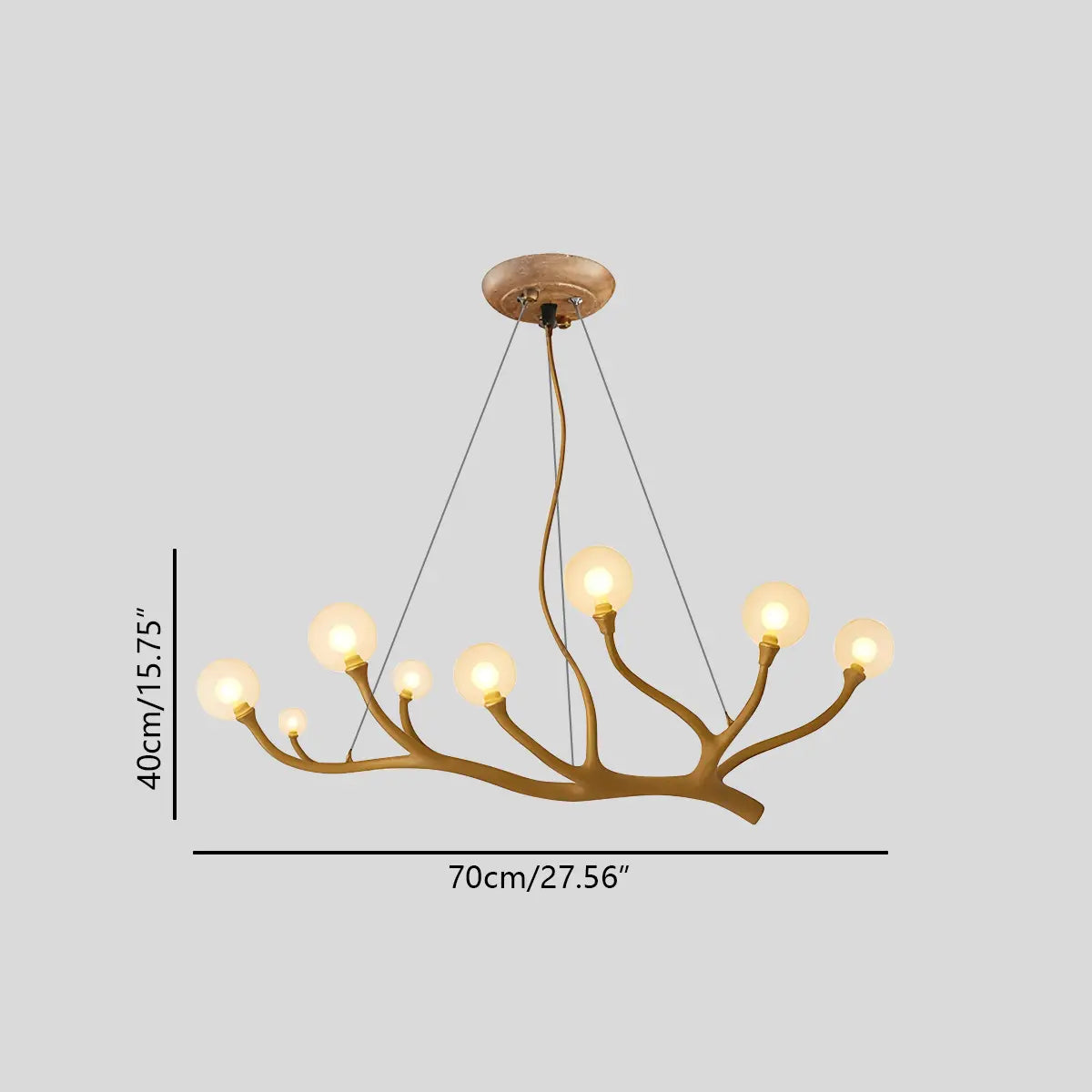 flairel Arvore Branch Glass Chandelier for Dining Room