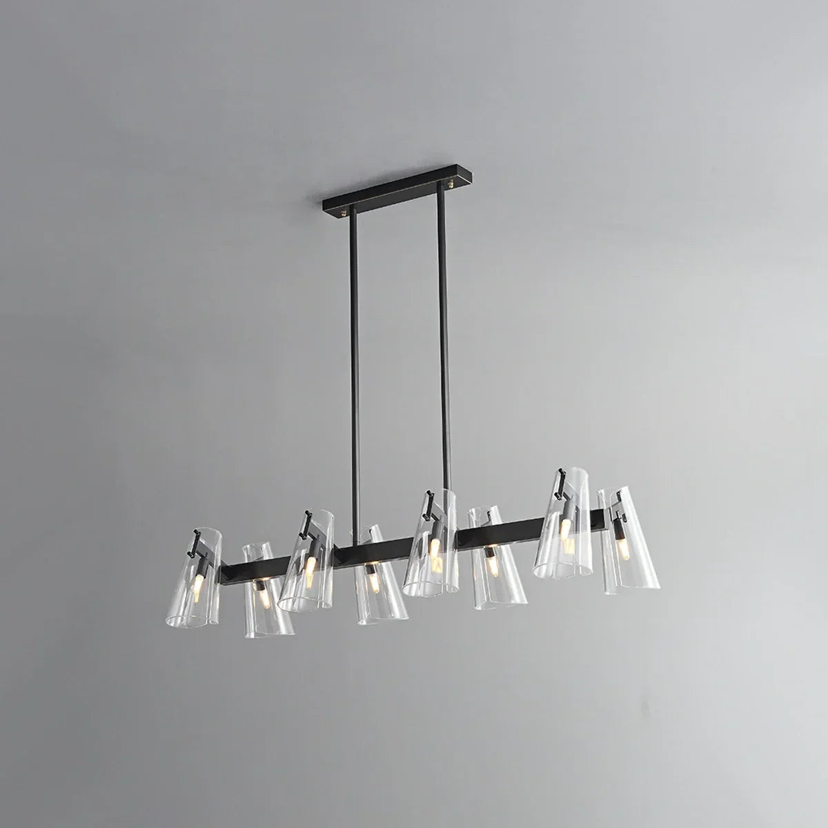 flairel Modern All-Copper Acrylic Chandelier for Dining Room