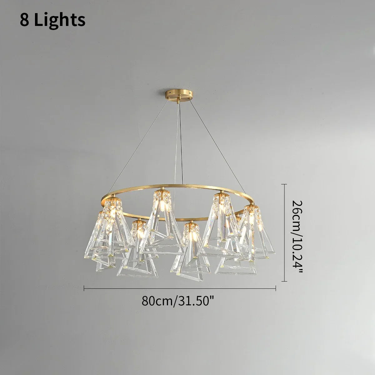 flairel Modern Simple Crystal Chandelier for Living Room