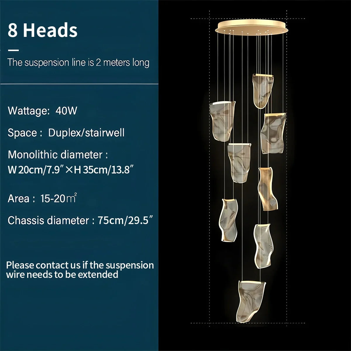 flairel Light Luxury Art Large Chandelier