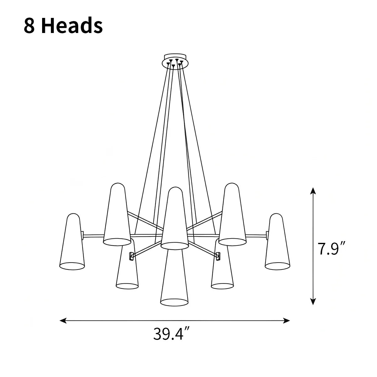 flairel Montfaucon Chandelier for Living Room