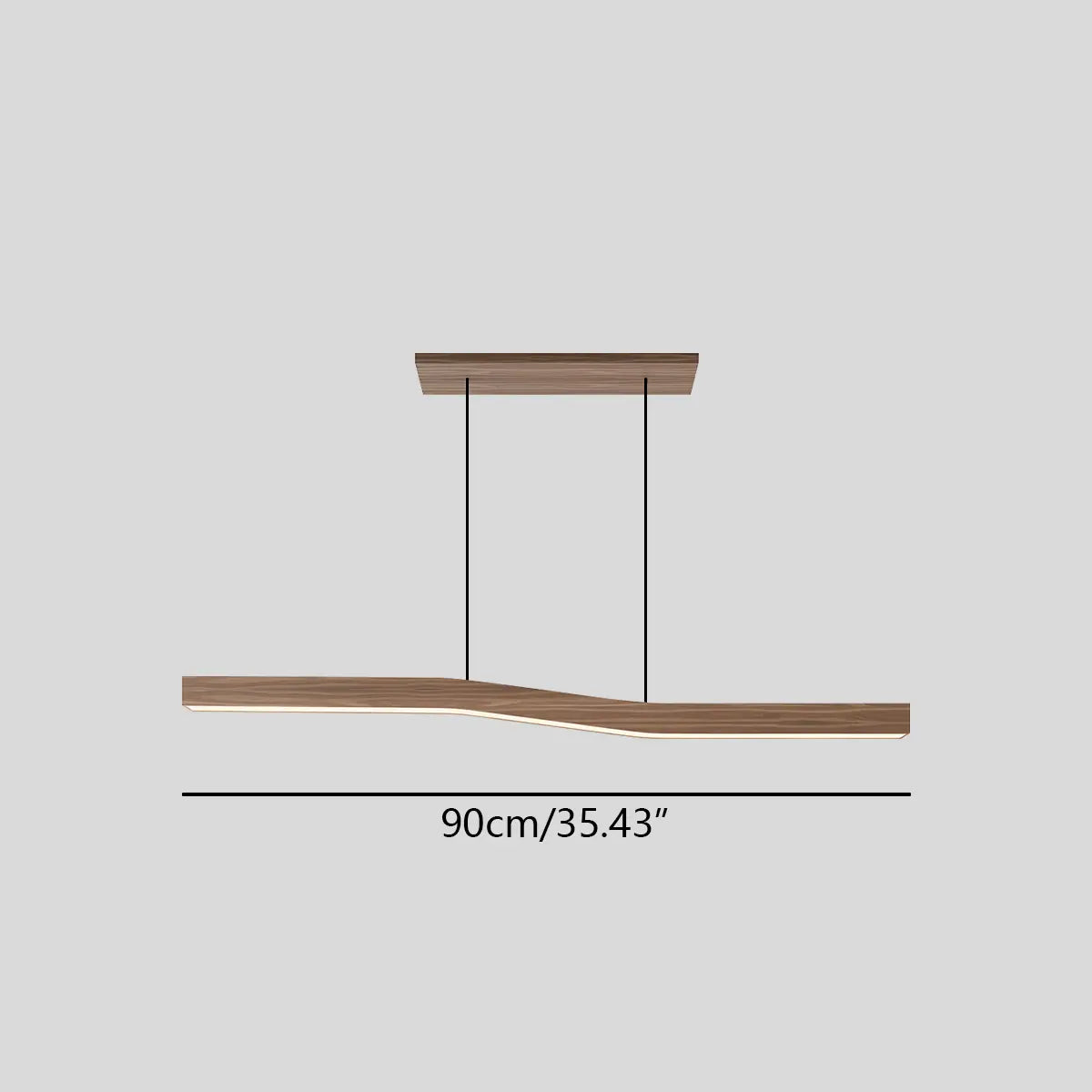 flairel Woodgrain Linear Pendant Light for Kitchen
