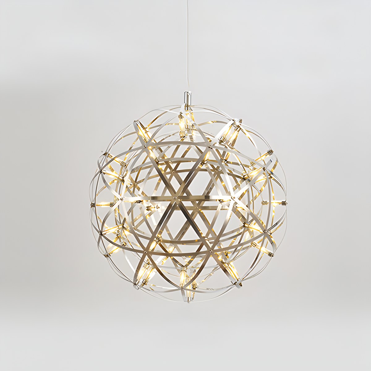 flairel Silver Fire Ball Pendant Light for Dining Room