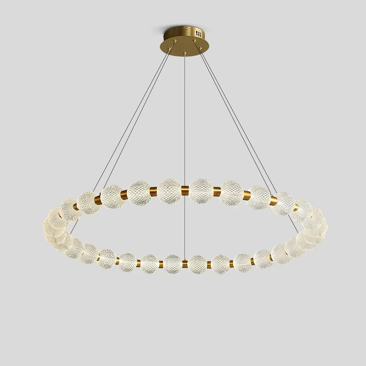flairel Modern Ring Pearl Chandelier for Living Room
