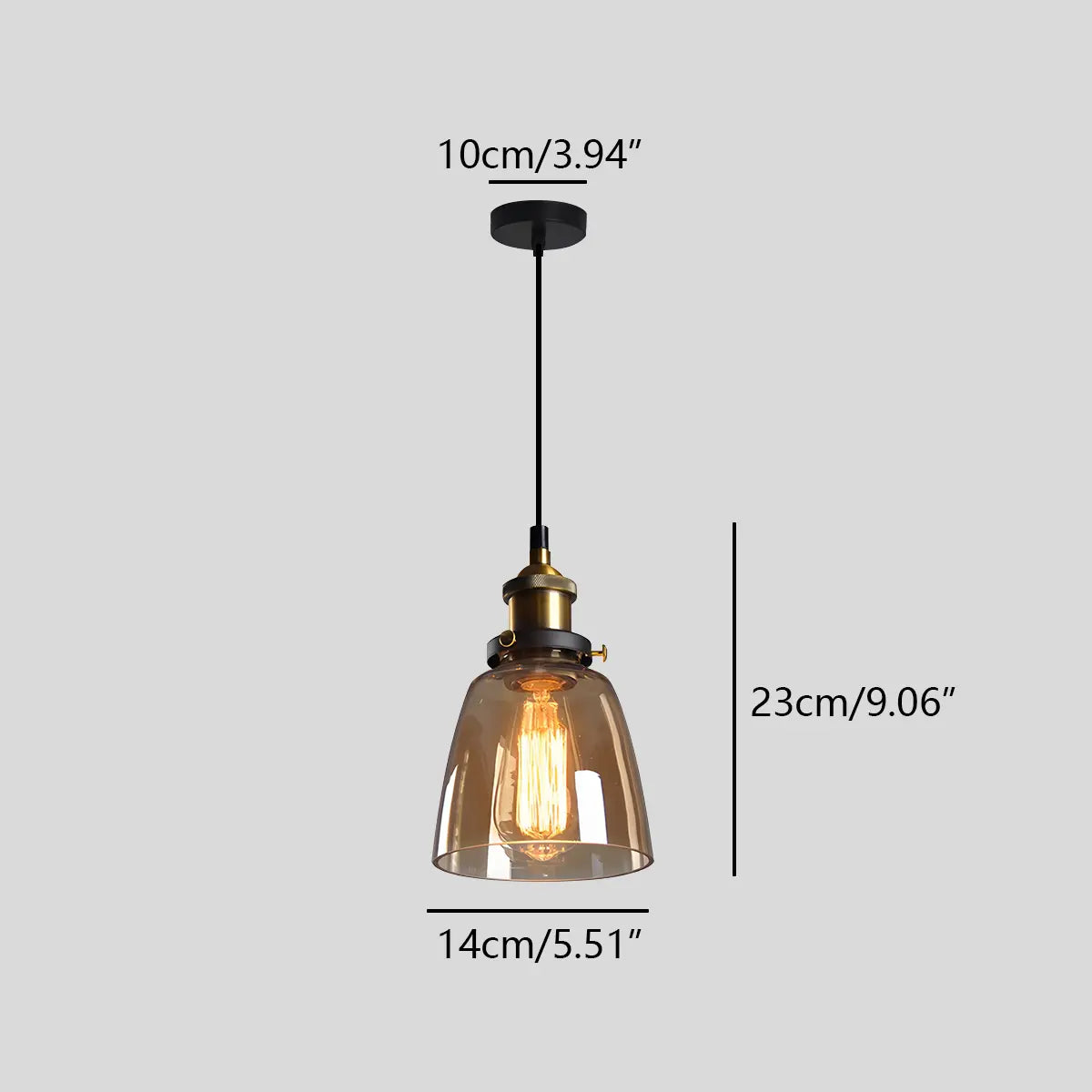 flairel Mabel Glass Pendant Light for Kitchen Island