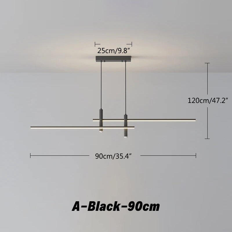 flairel Modern Minimalist Linear LED Pendant Light