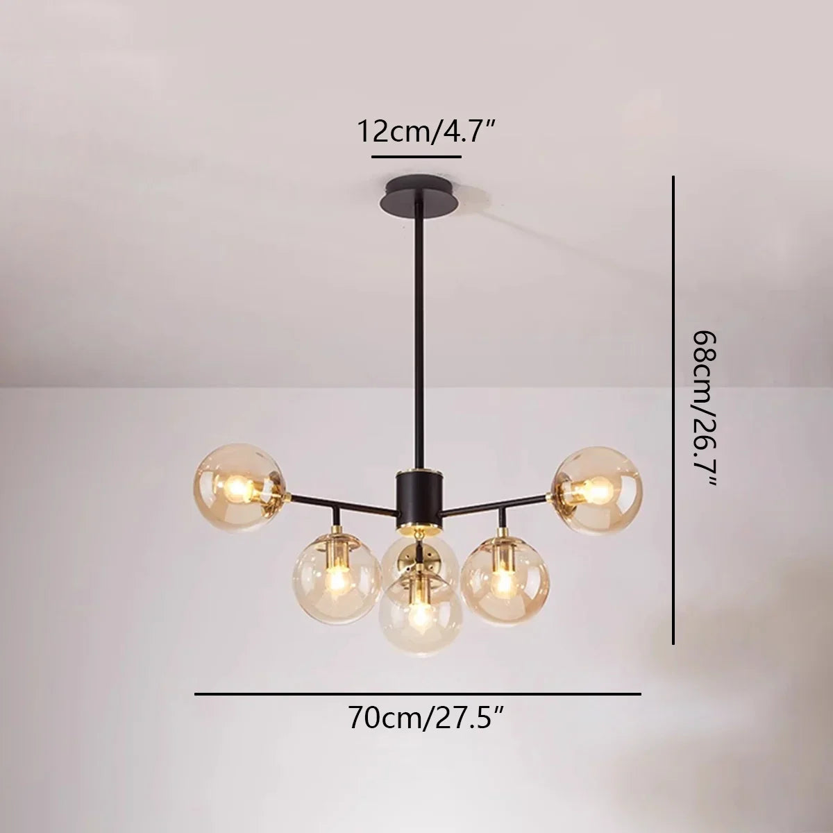 flairel Camilla Glass Chandelier for Living Room
