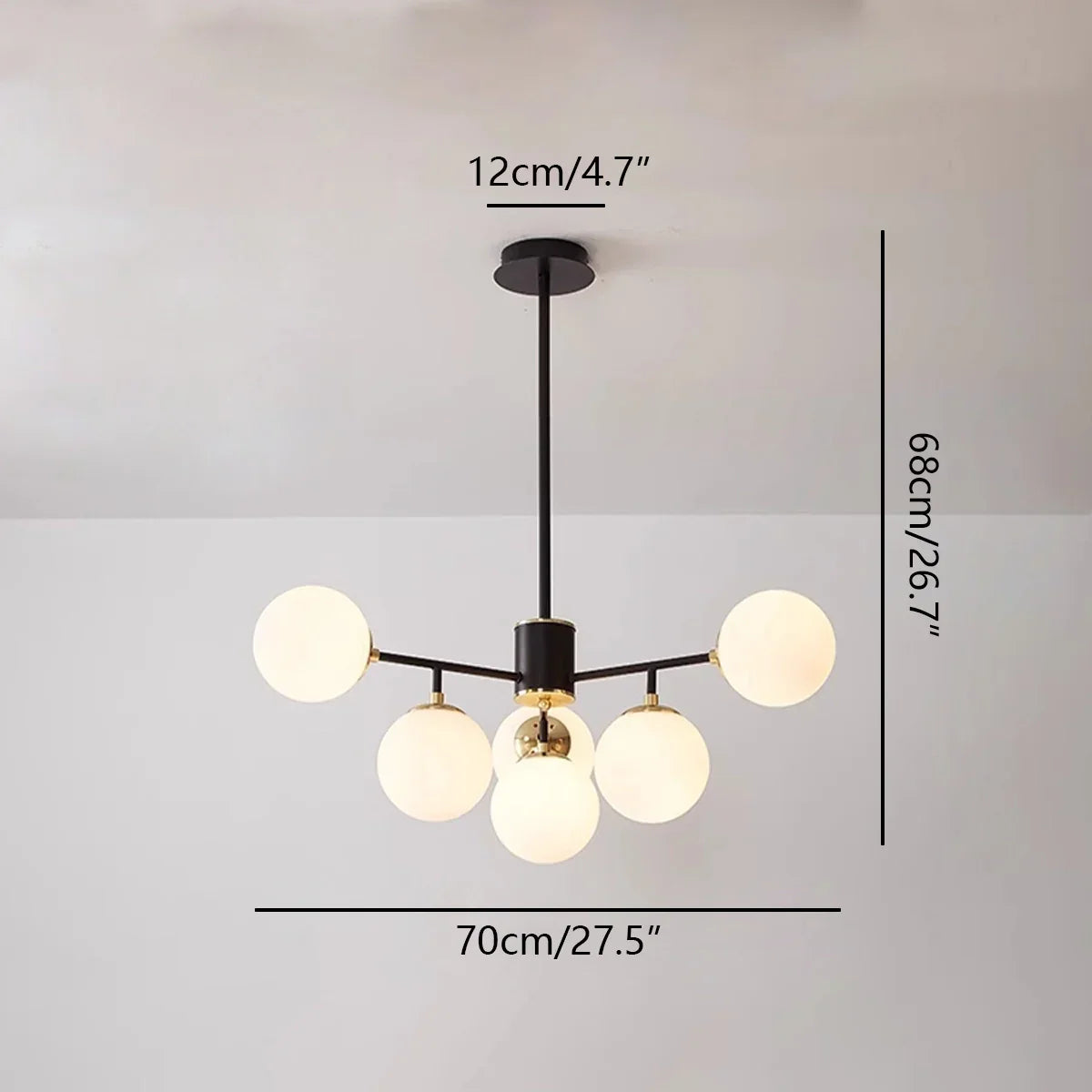 flairel Camilla Glass Chandelier for Living Room
