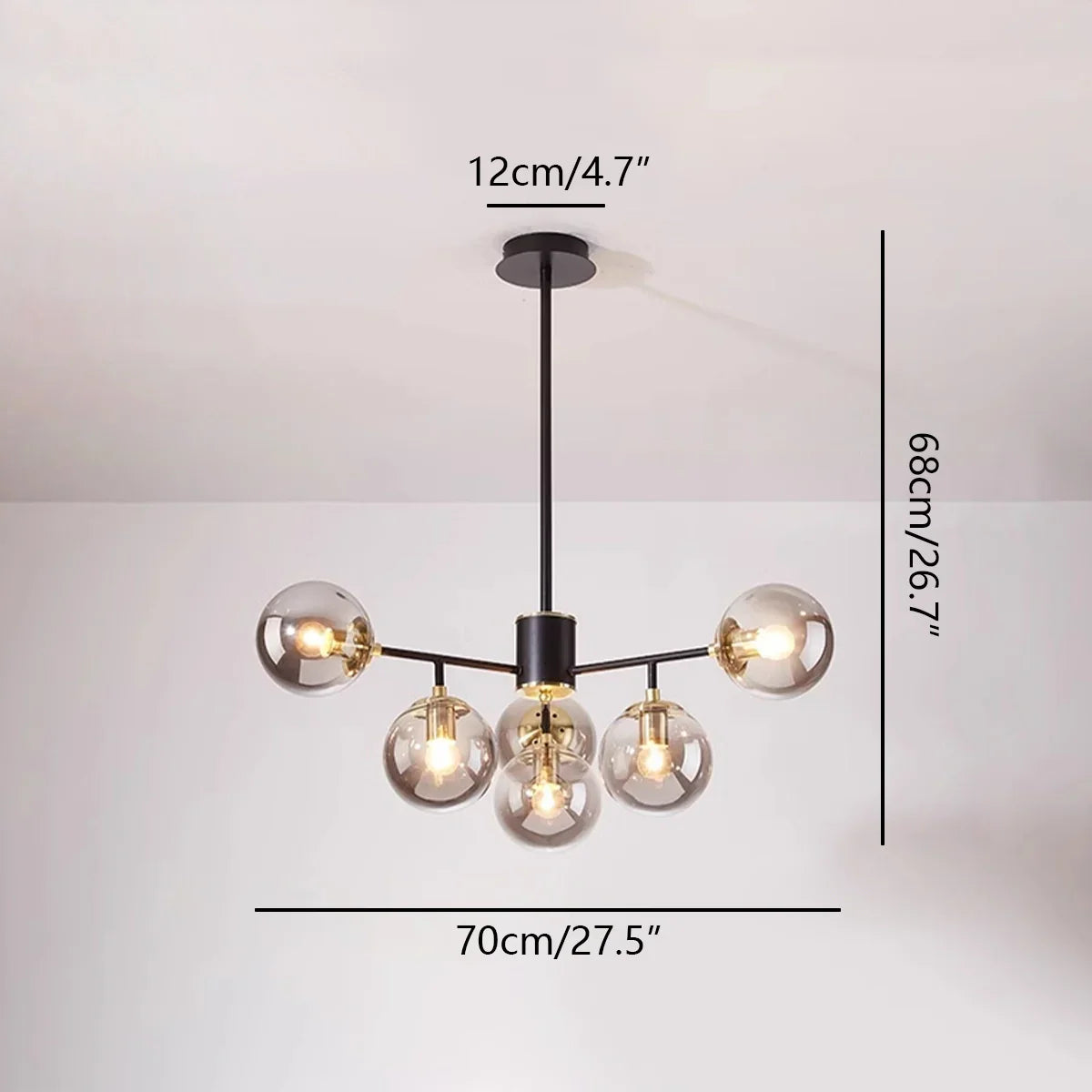 flairel Camilla Glass Chandelier for Living Room
