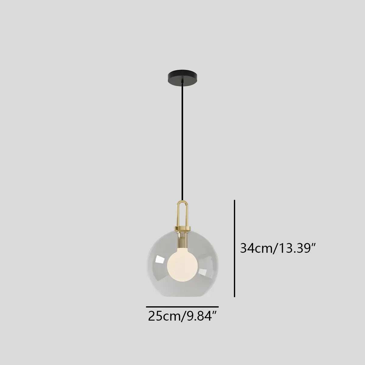 flairel Kanani Frosted Glass Pendant Light for Kitchen