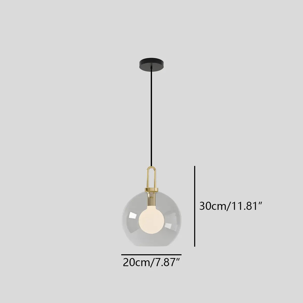 flairel Kanani Frosted Glass Pendant Light for Kitchen