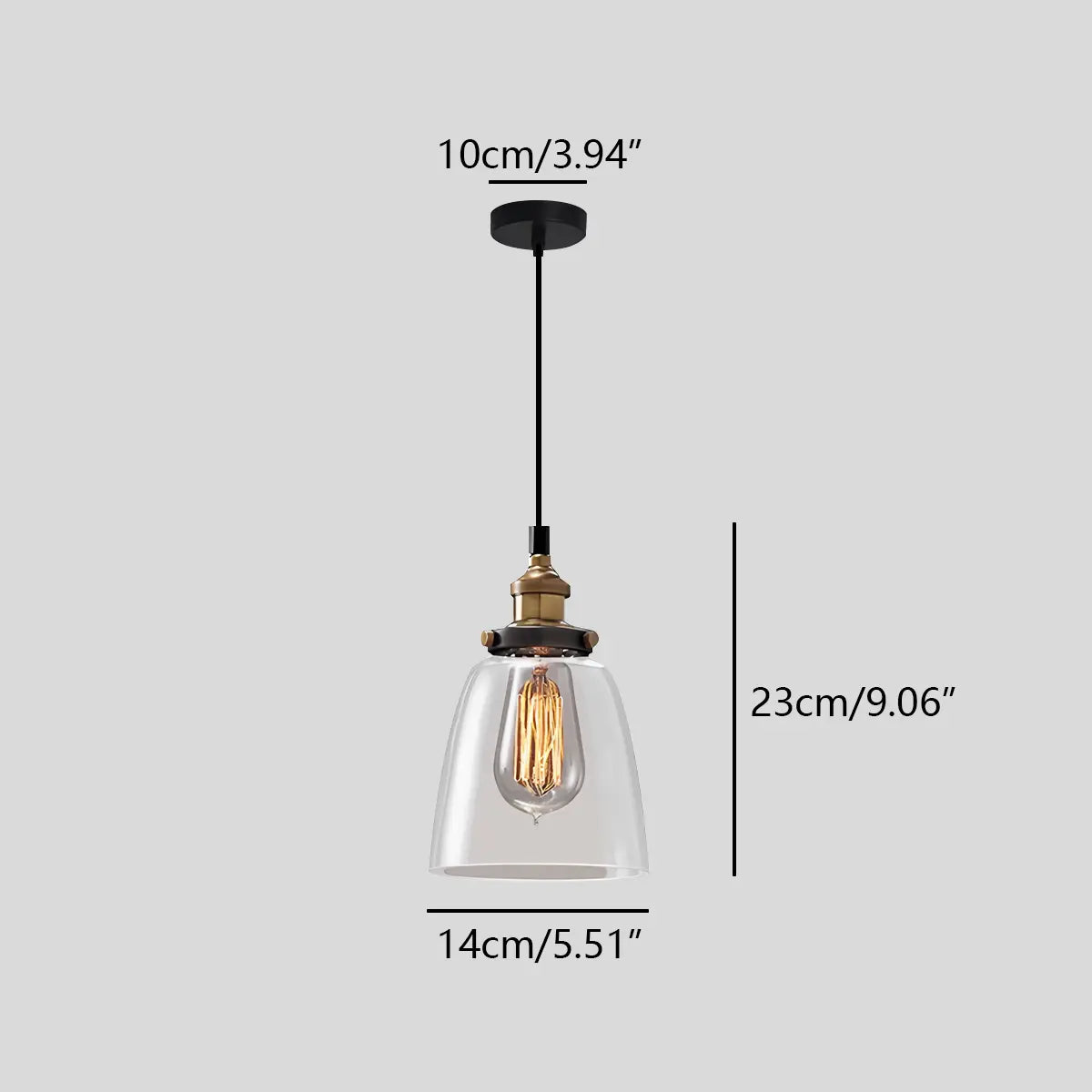 flairel Mabel Glass Pendant Light for Kitchen Island