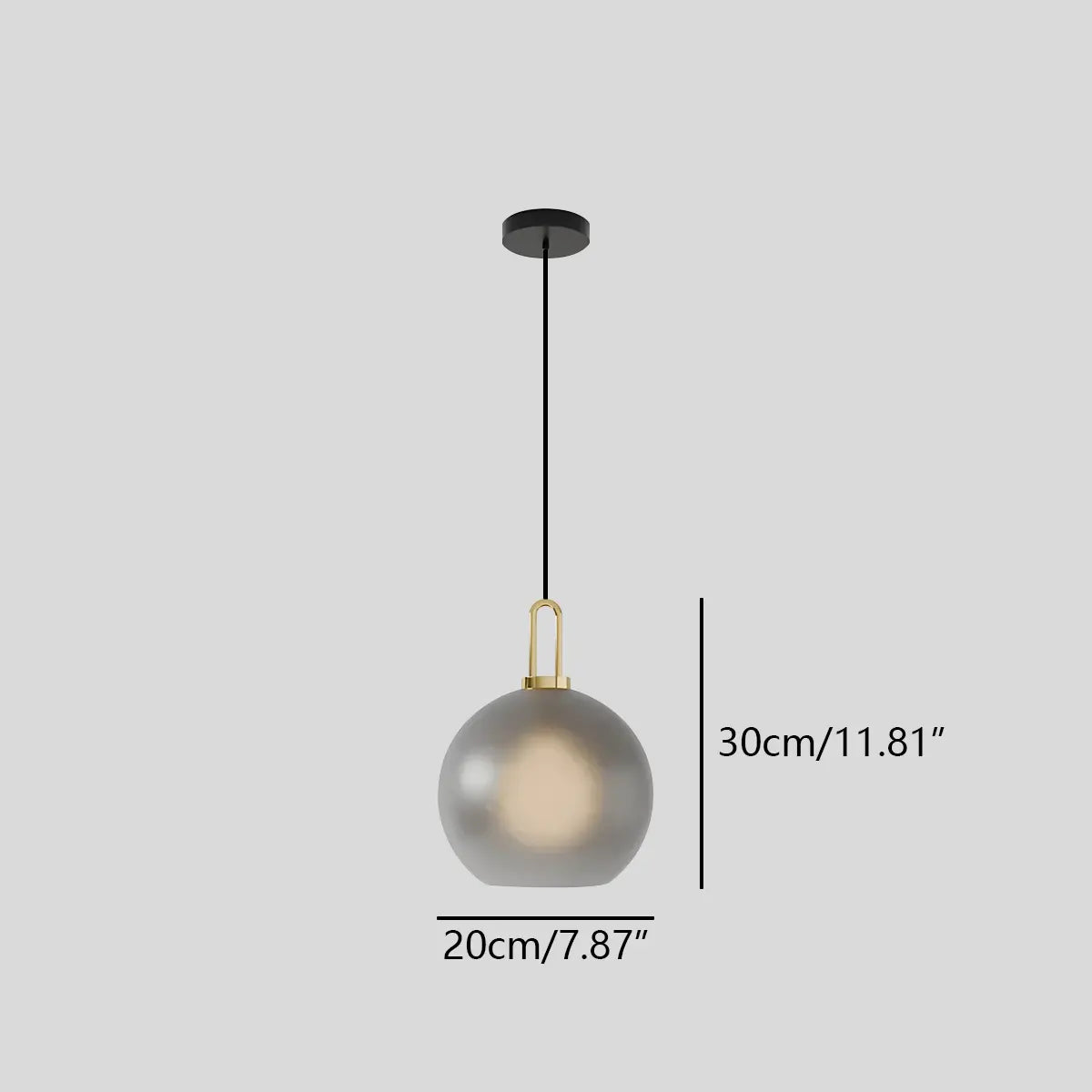 flairel Kanani Frosted Glass Pendant Light for Kitchen