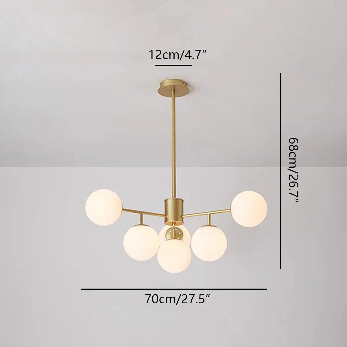 flairel Camilla Glass Chandelier for Living Room