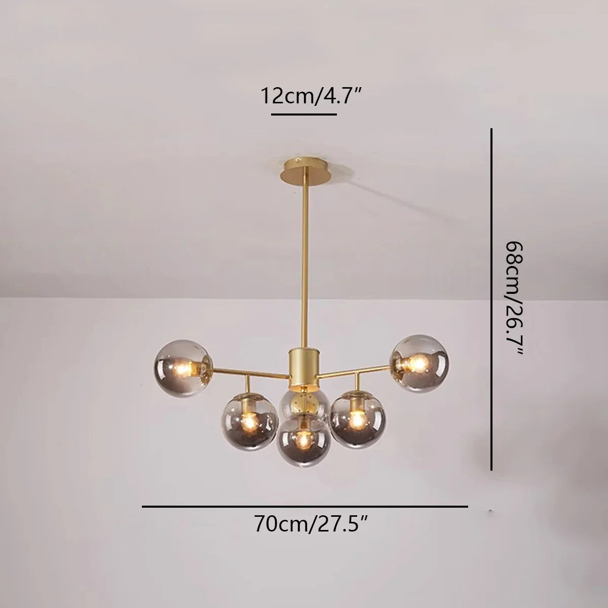 flairel Camilla Glass Chandelier for Living Room
