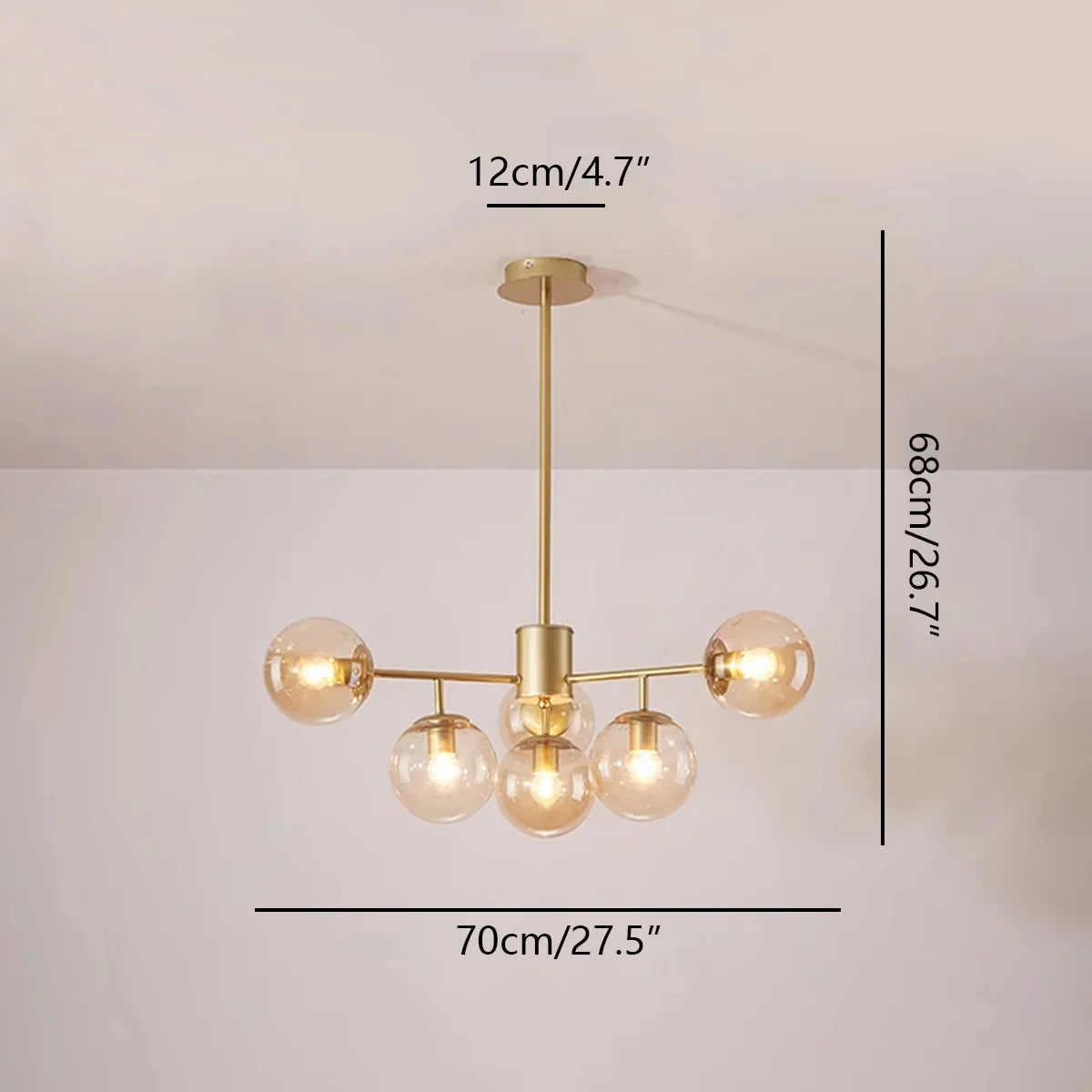 flairel Camilla Glass Chandelier for Living Room