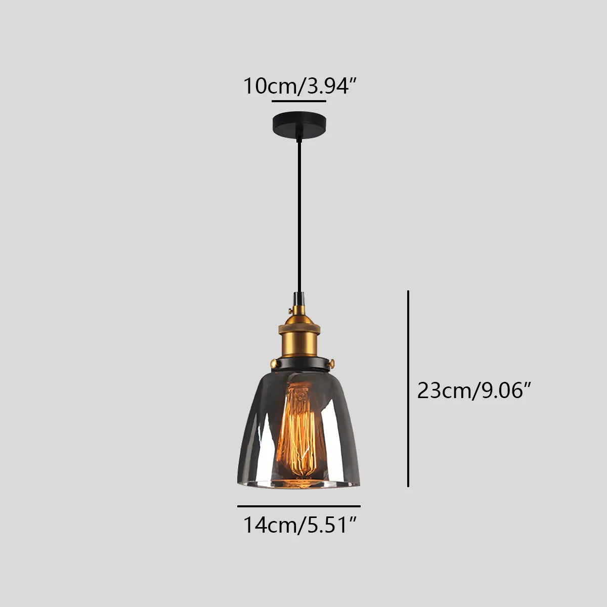 flairel Mabel Glass Pendant Light for Kitchen Island