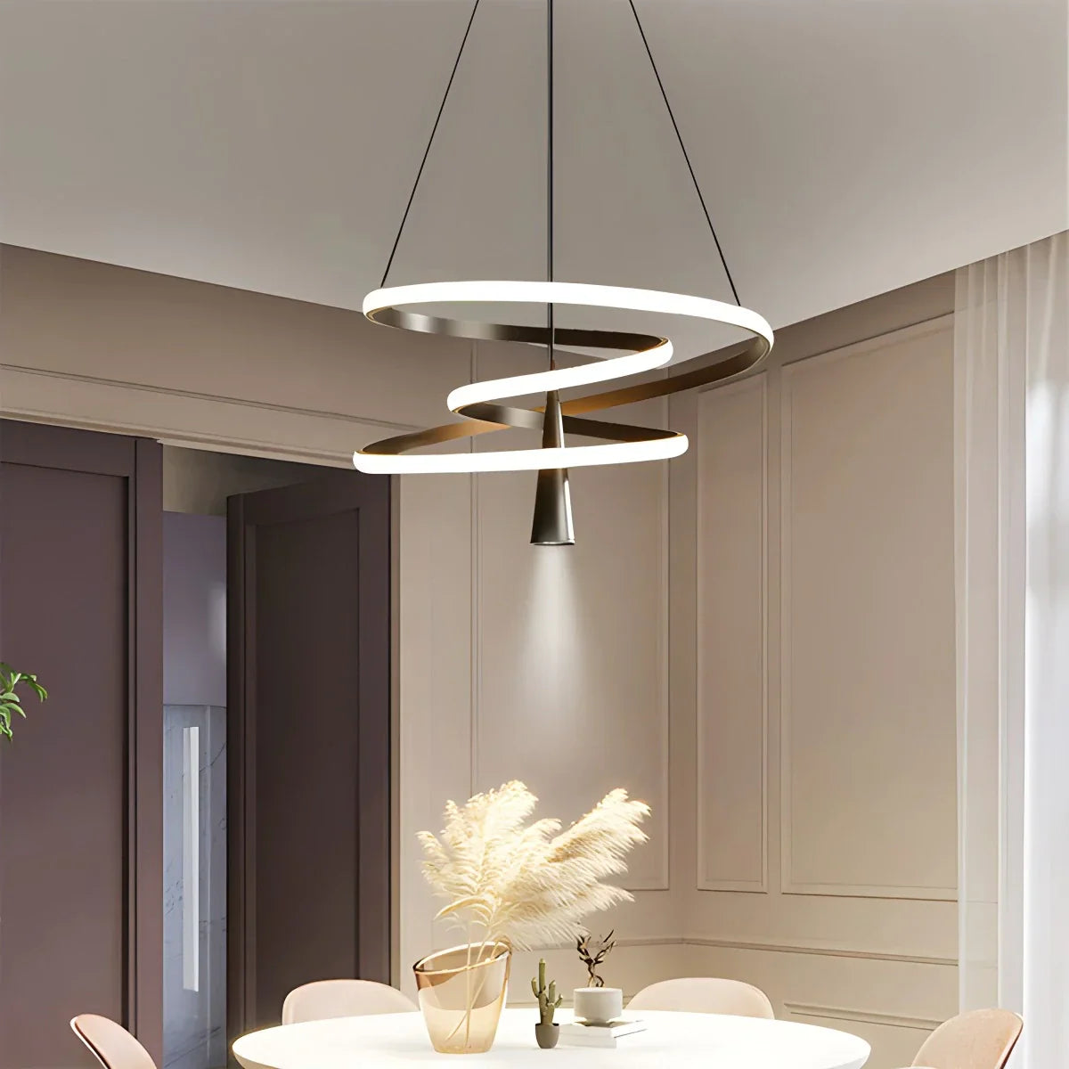 flairel Acrylic Ring Spotlight Chandelier