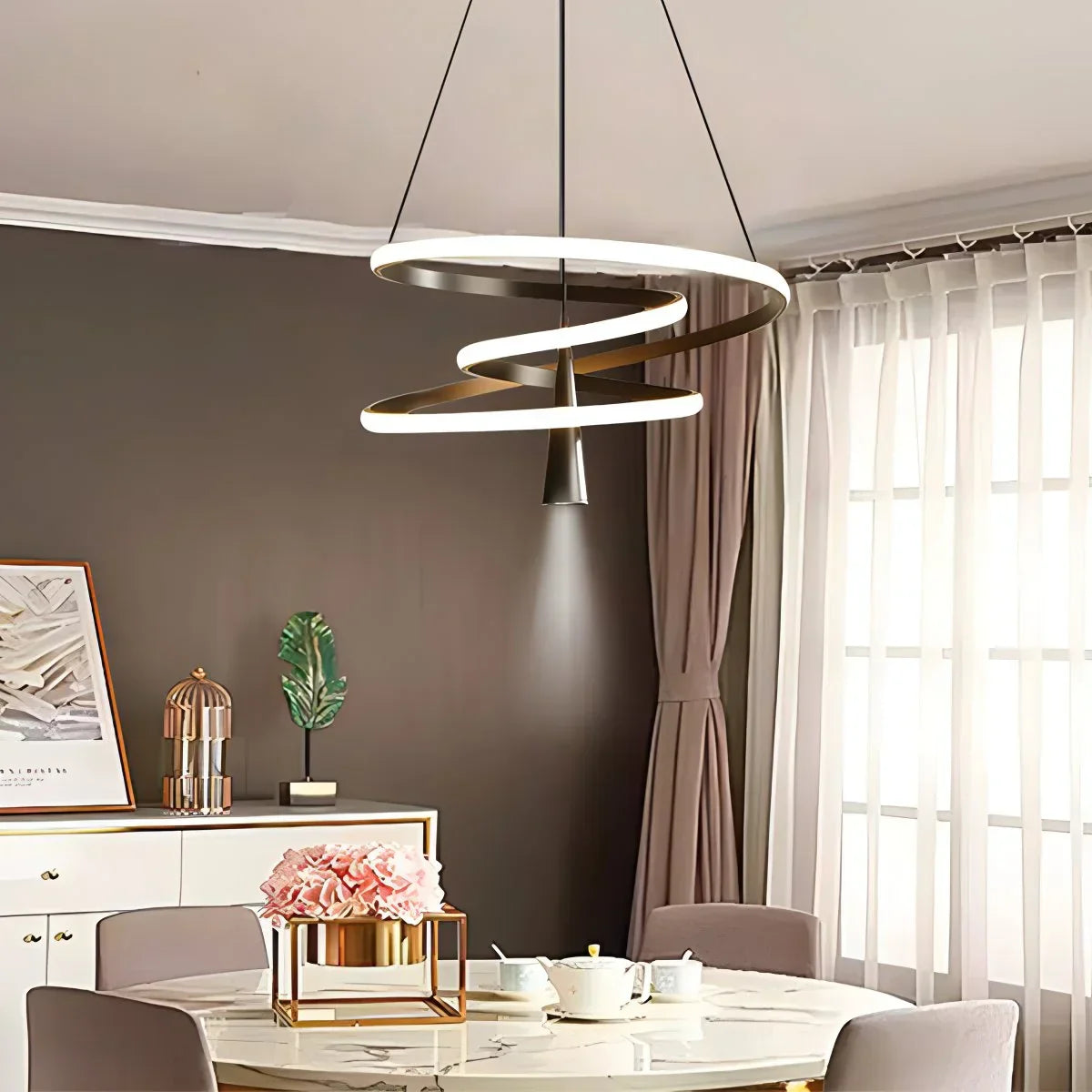 flairel Acrylic Ring Spotlight Chandelier