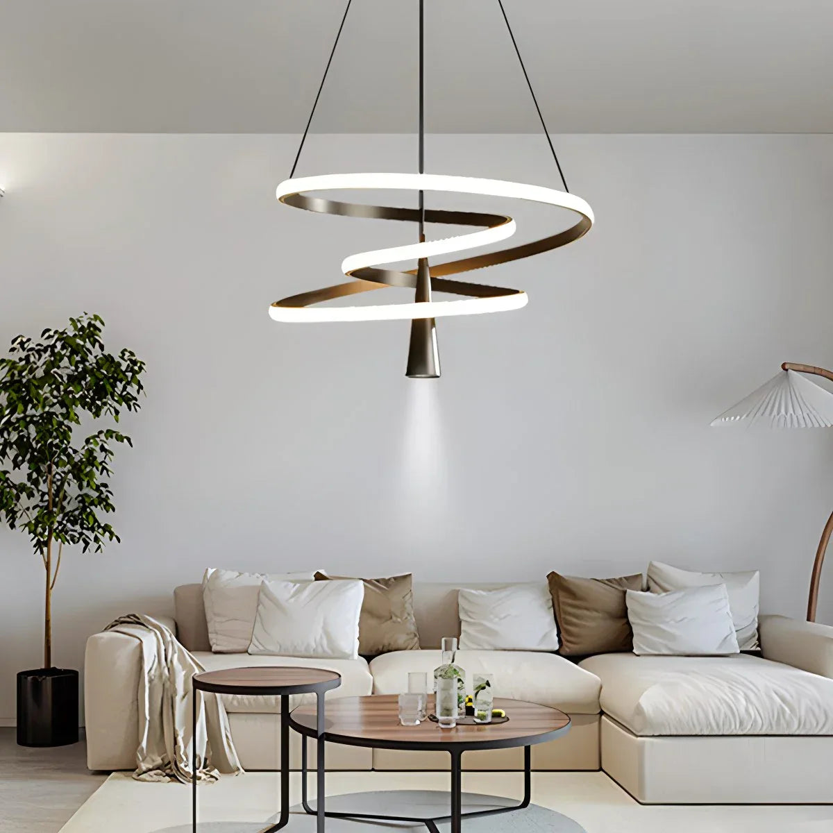 flairel Acrylic Ring Spotlight Chandelier