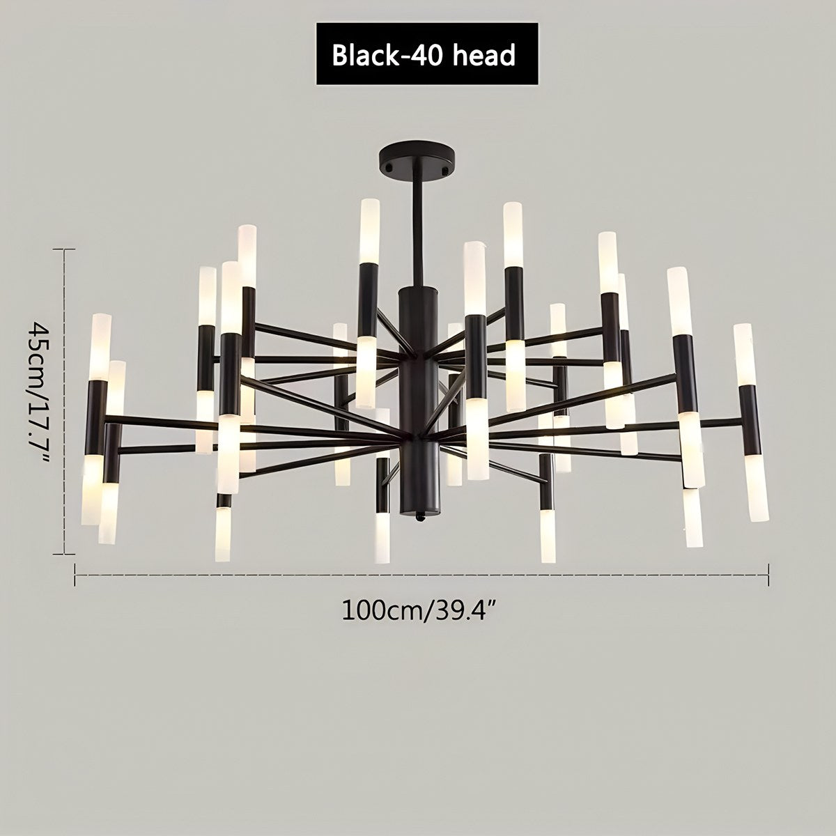 flairel Adjustable Round Tube Chandelier