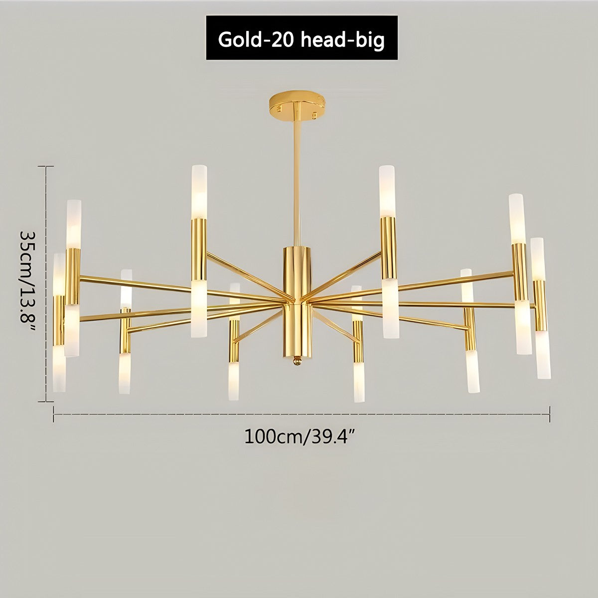 flairel Adjustable Round Tube Chandelier