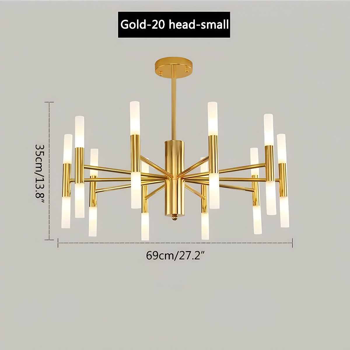 flairel Adjustable Round Tube Chandelier