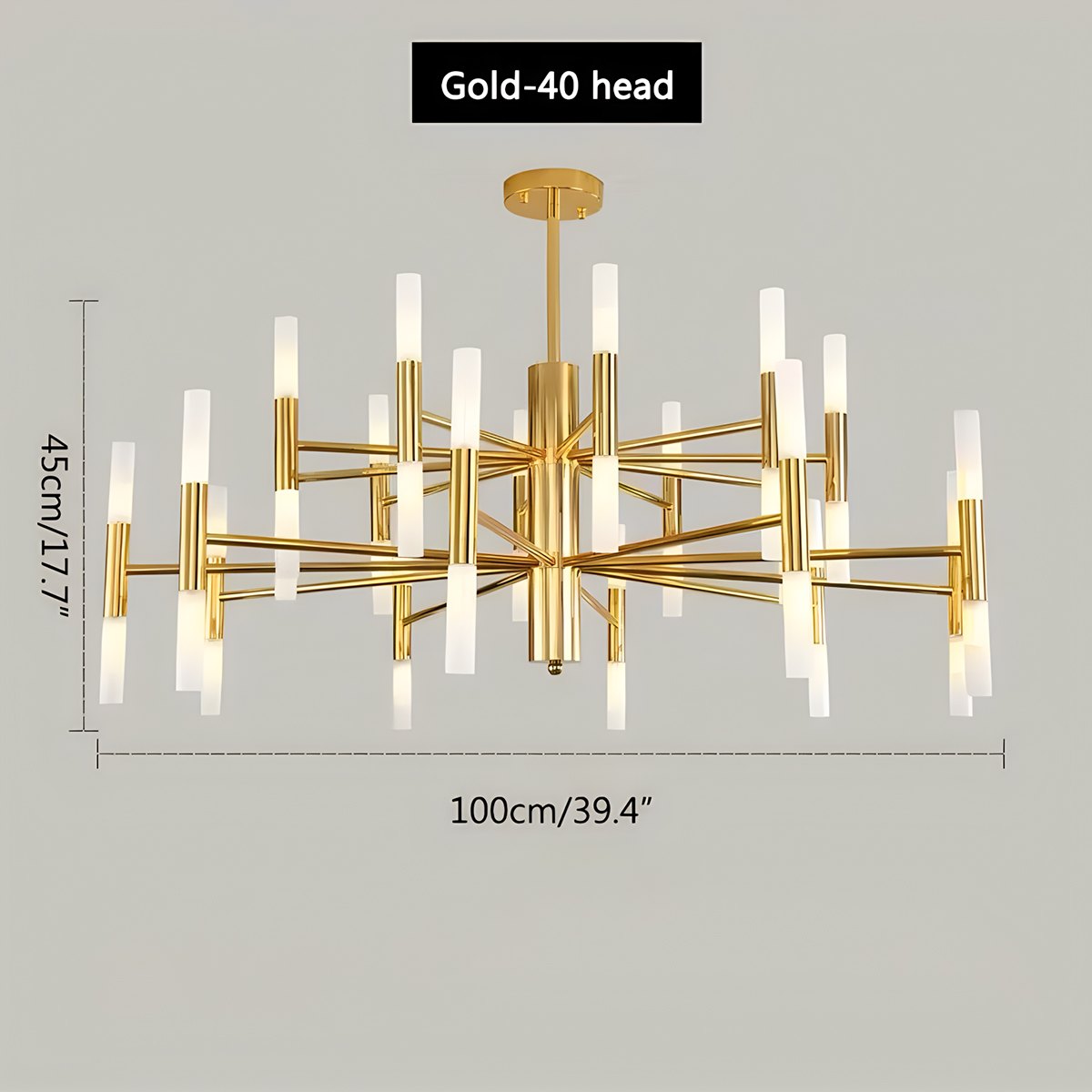 flairel Adjustable Round Tube Chandelier