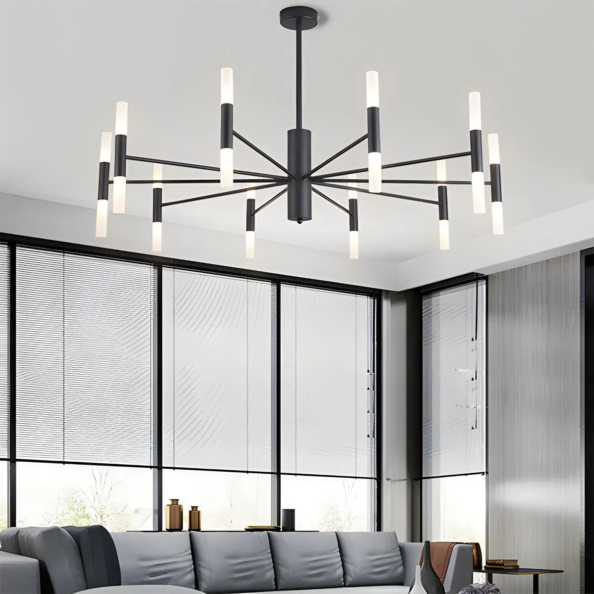 flairel Adjustable Round Tube Chandelier