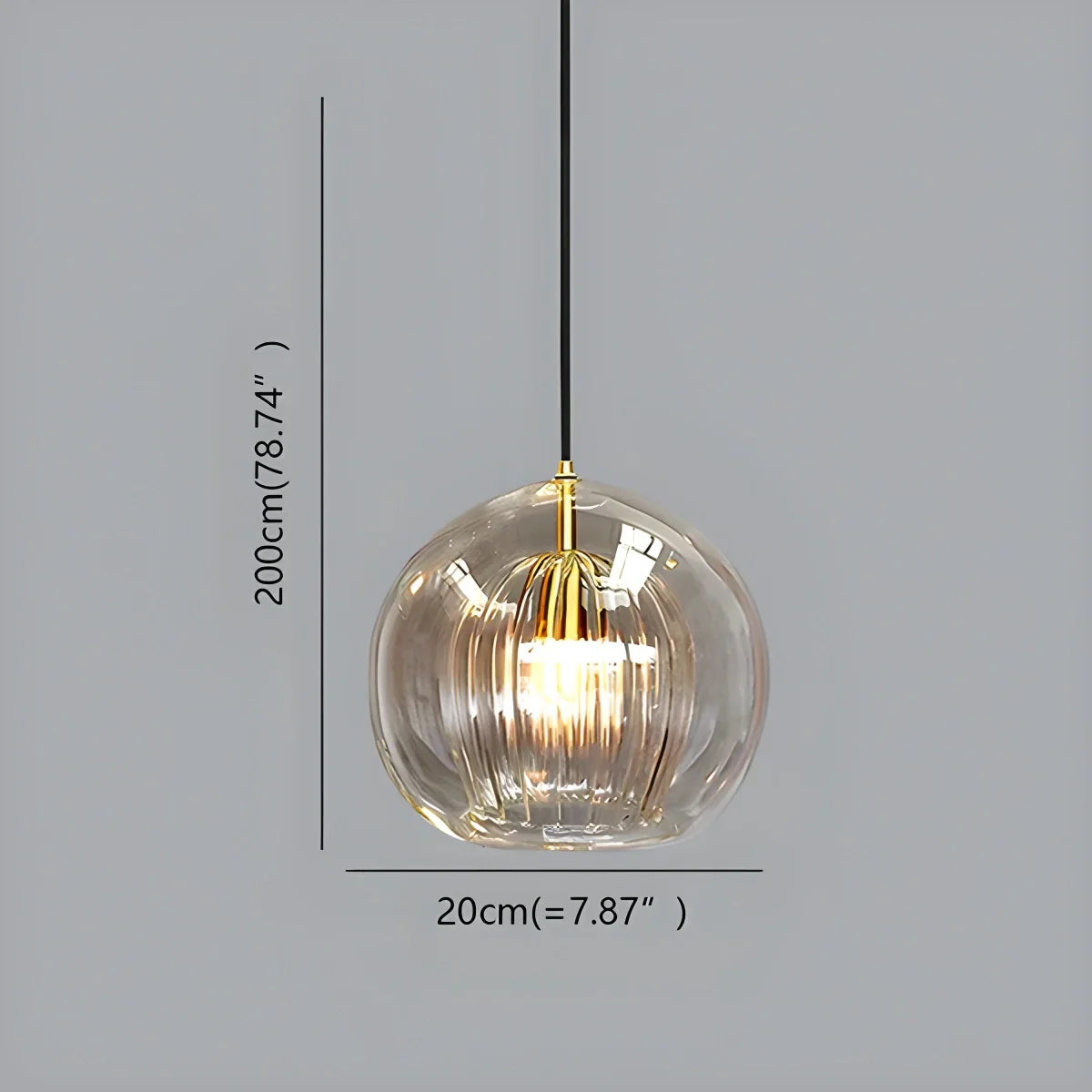 flairel Nordic Glass Globe Pendant Light for Modern Interiors