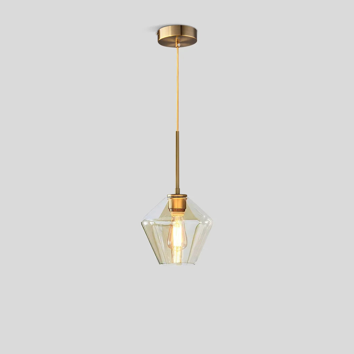 flairel Hailie Clear Glass Pendant Light for Kitchen