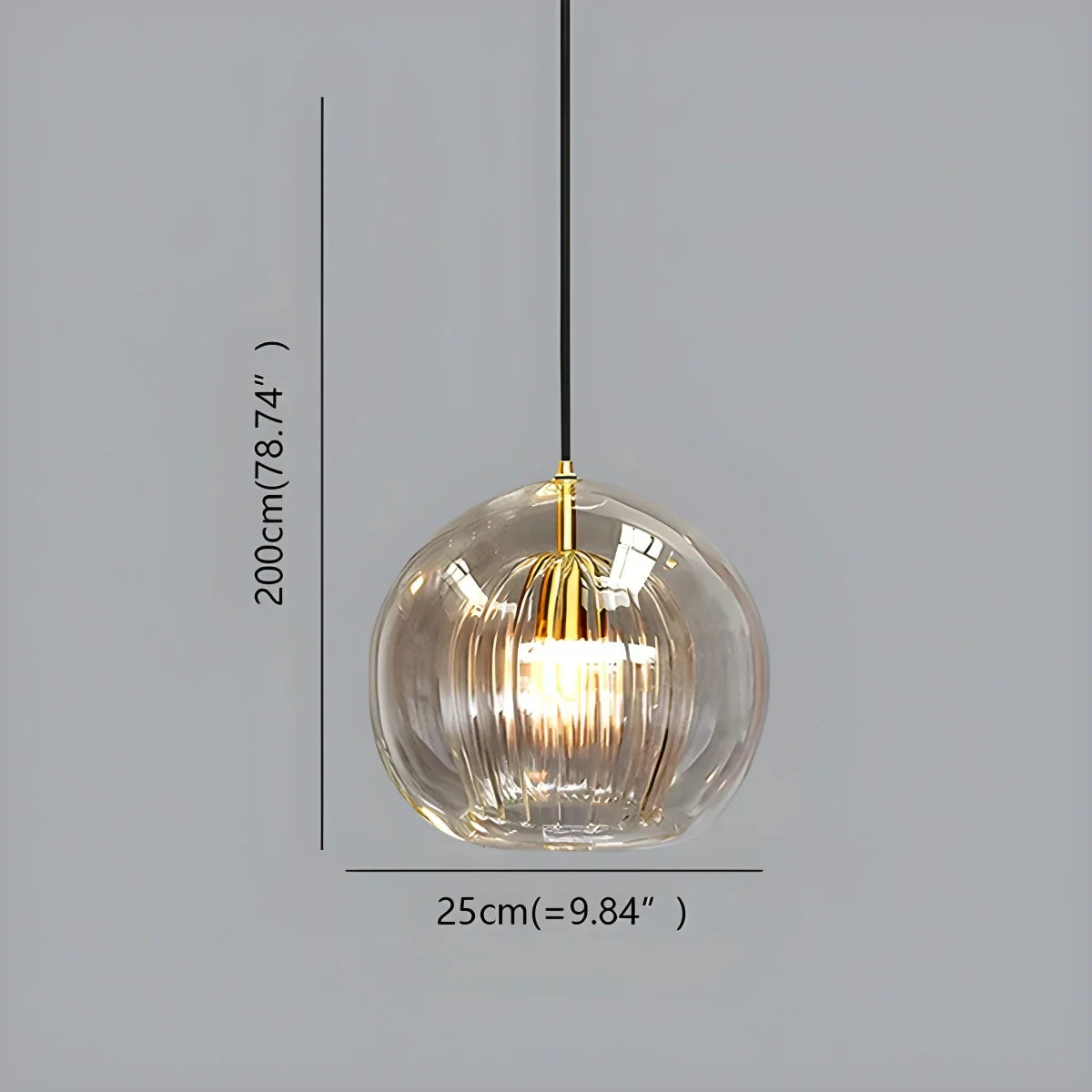 flairel Nordic Glass Globe Pendant Light for Modern Interiors