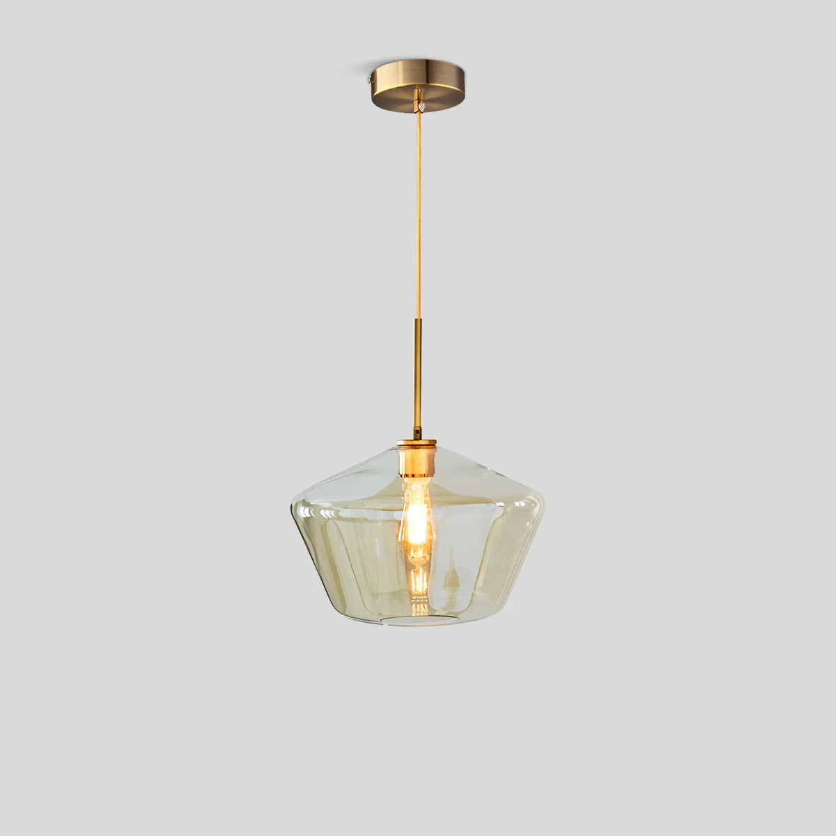 flairel Hailie Clear Glass Pendant Light for Kitchen