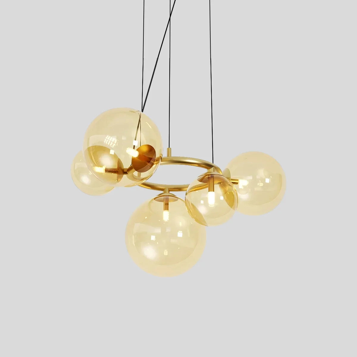 flairel Luxurious Single-Tone Glass Spheres Chandelier